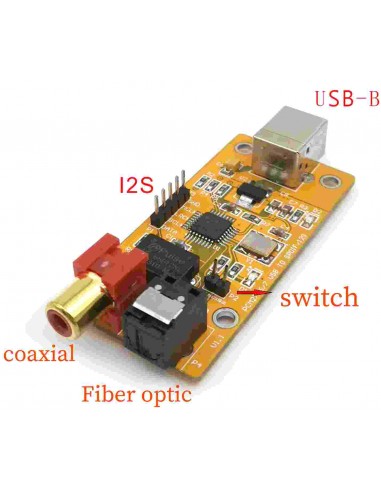 PCM2706C  Placa de som usb para fibra...