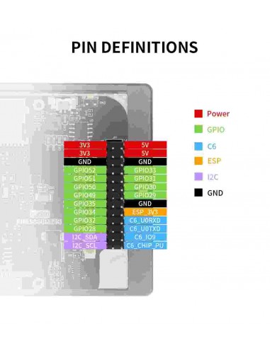 ESP32-P4/ESP32-C6 Tela capacitiva IPS...