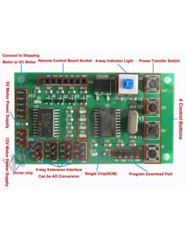 Stepper motor tester 2-Phase 4-Wire...