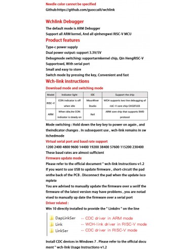 Wchlink Mini CH549F Daplink ARM &...