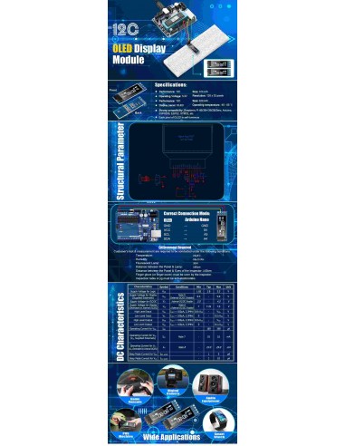 Display LCD OLED Driver IIC I2C, Tela...